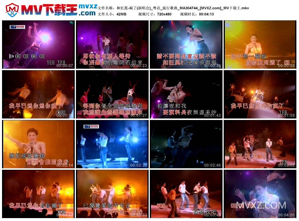 林忆莲-疯了(演唱会)_粤语_流行歌曲_MA304744